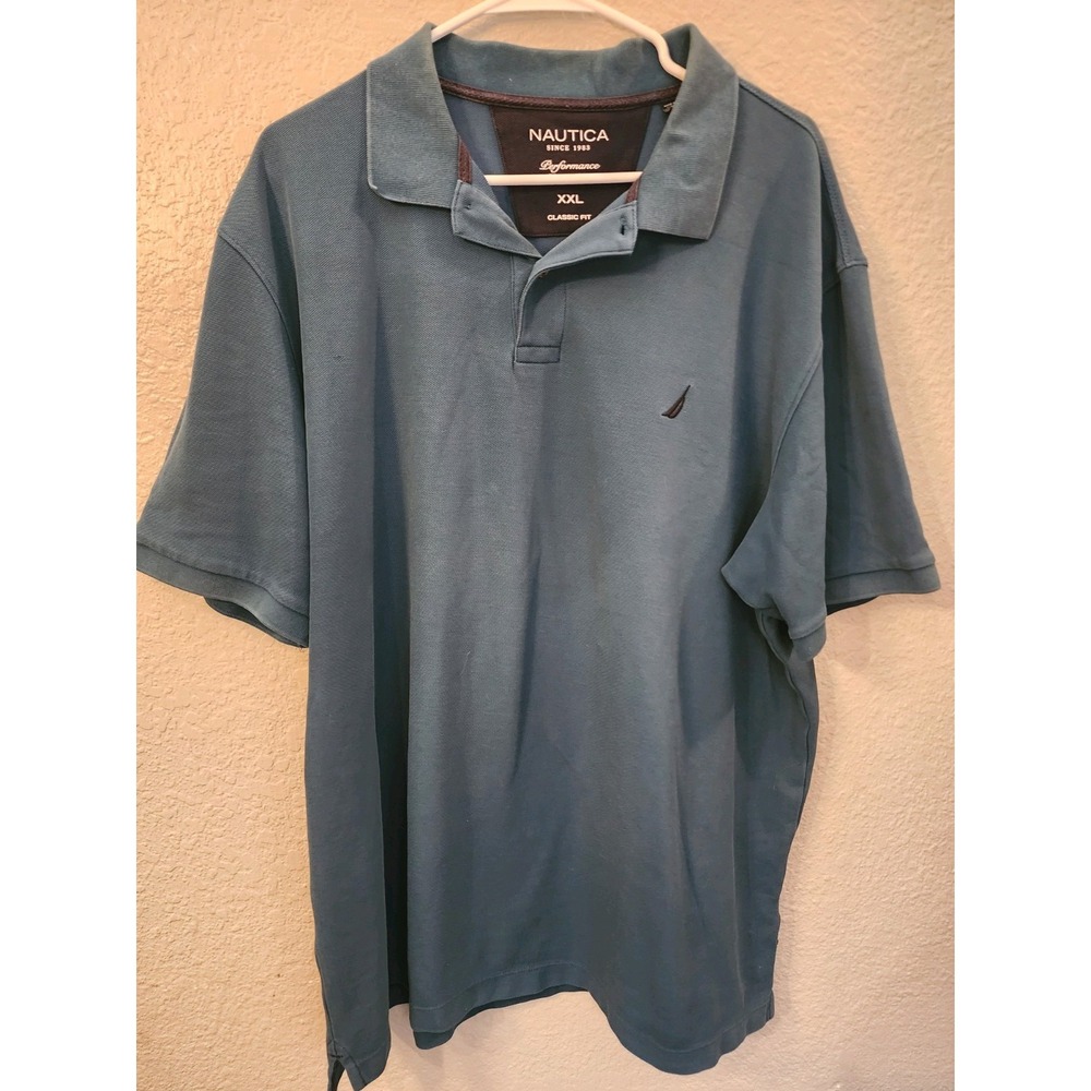 Nautica Men's Short Sleeve Polo Shirt, Size‎ 2X, XXL, Blue